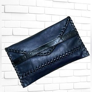 Lago  Polka Clutch Gun-Metal Gray EUC